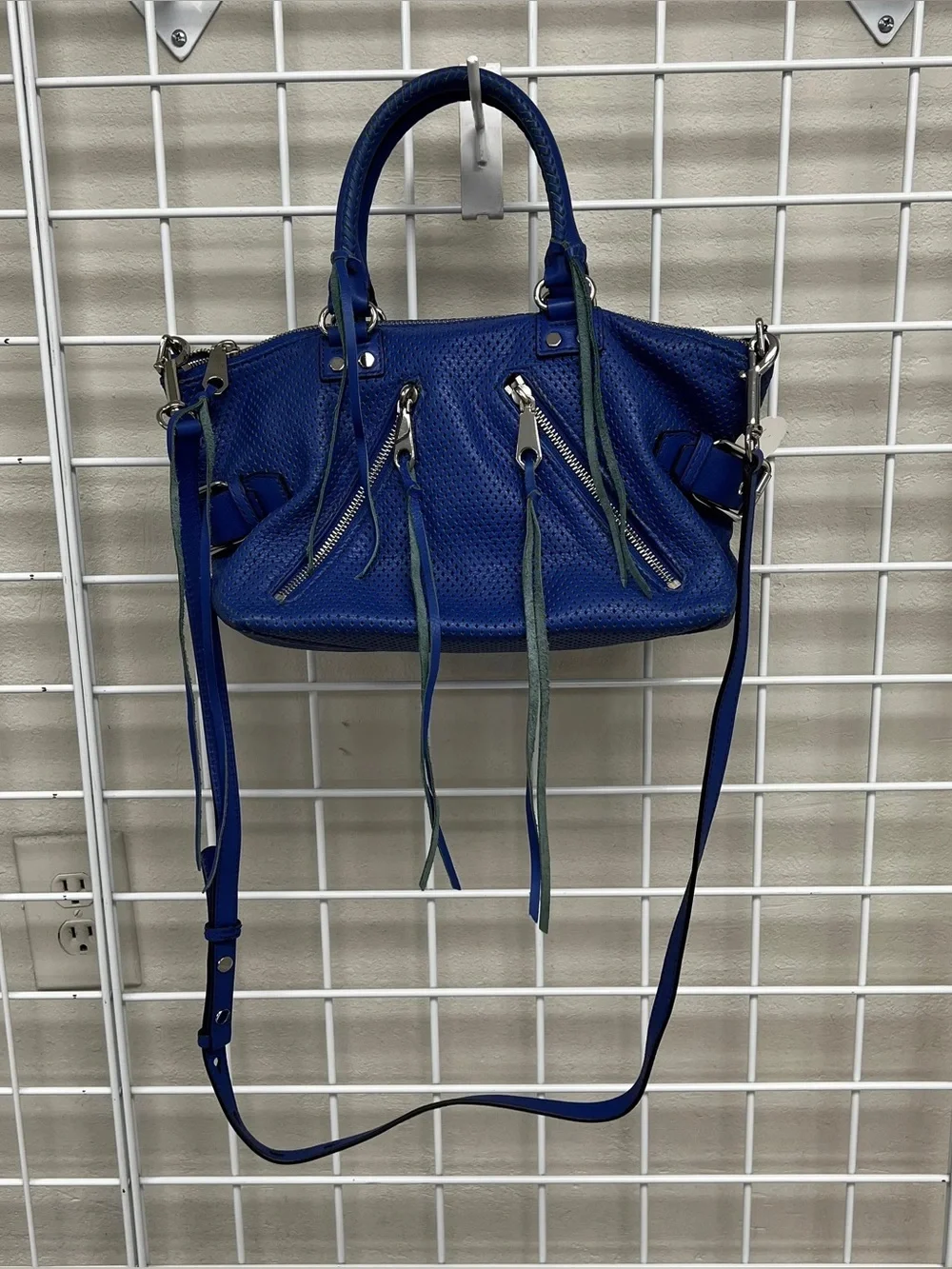 Rebecca Minkoff Blue Micro Moto Satchel